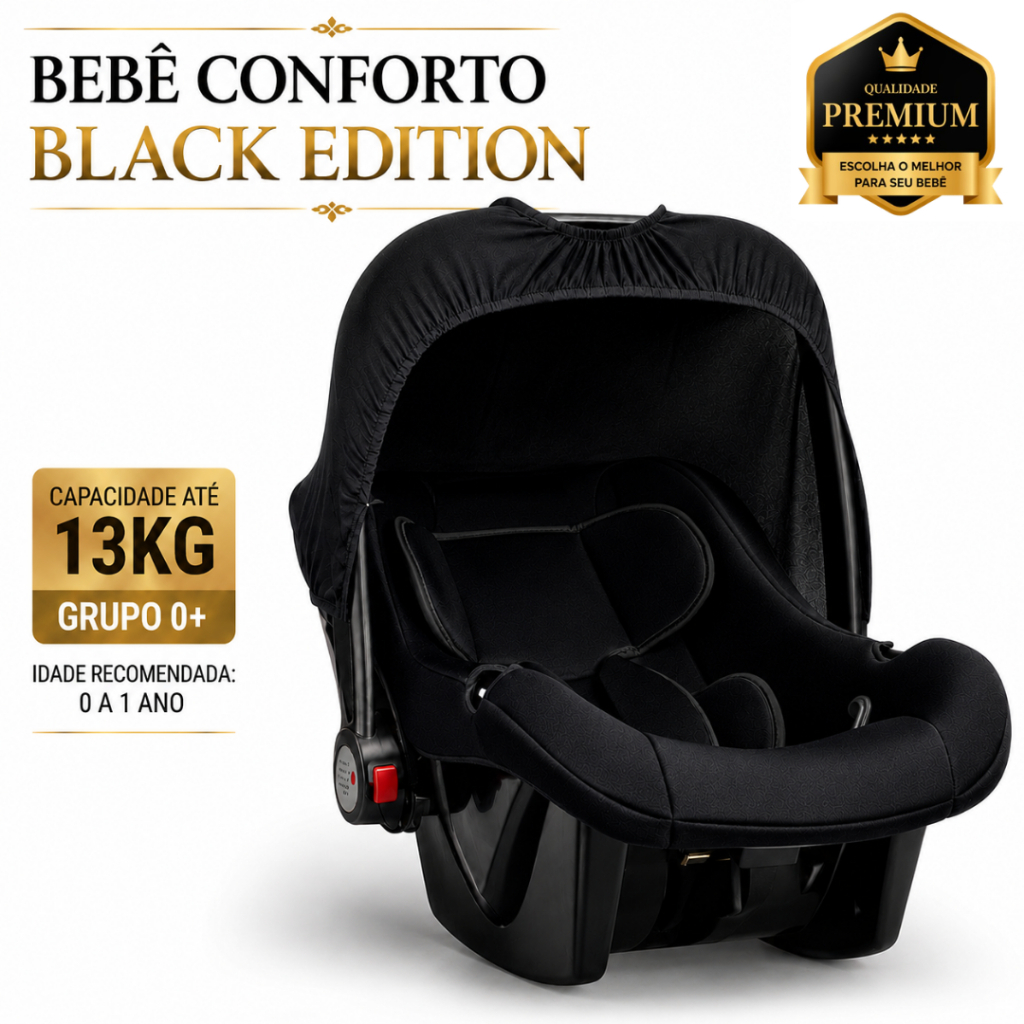Bebê Conforto Maxi Baby Comfort Black 0 a 13 kg