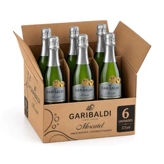 6 UND Mini Espumante Moscatel Garibaldi 375 ml