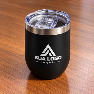 Copo Térmico Personalizado Ovo 360 Ml Tampa Acrilica Para Bebidas Quentes e Frias