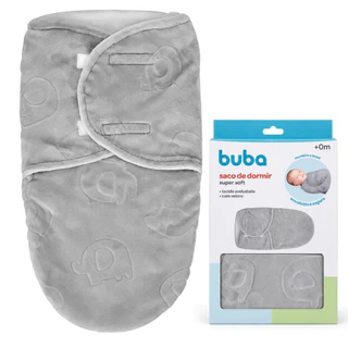 BUBA - Saco de Dormir Baby Super Soft Cinza - BUBA - ideal para o conforto do seu bebe com a qualidade e segurança BUBA