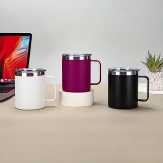 Caneca Térmica Quente ou Frio com Alça copo de café 350ML Com Tampa