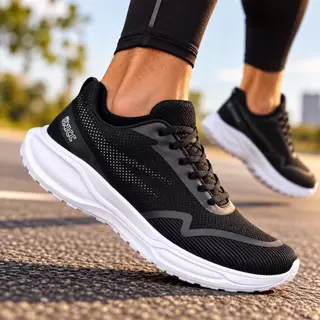 Tênis Esportivo Masculino e feminino Preto – Leve, Confortável e Moderno para Caminhada, Corrida e Academia