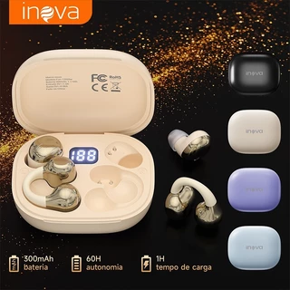 INOVA 2 in 1 Wireless Bluetooth Headset Kit Bluetooth 6.0 Wireless Quatro Fones De Ouvido Visor De LED Bateria De Long