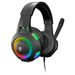 Fone De Ouvido Headset Gamer Profissional Preto Led RGB PC USB P2/P3 Celular Vídeogame Xbox PS4 PS5