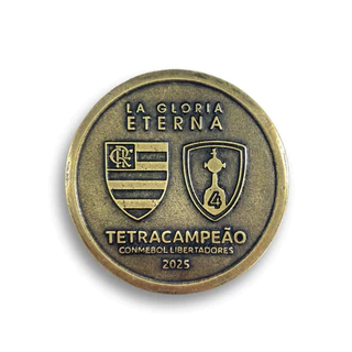 Moeda Comemorativa Oficial Libertadores 2025 Tetracampeão - Flamengo em Oferta na Shopee