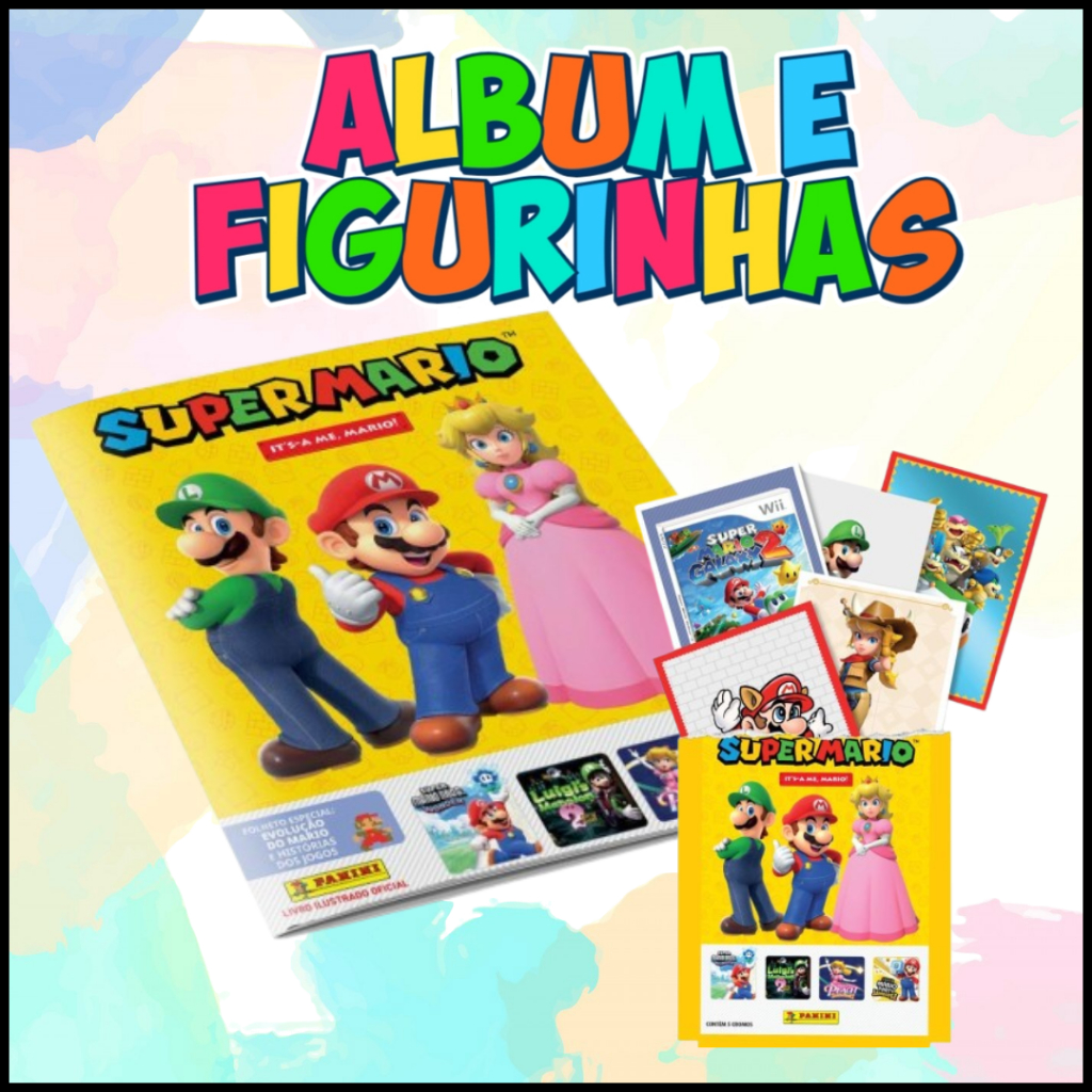 Álbum e Figurinhas Super Mario 2026 Coleção Panini em Oferta na Shopee
