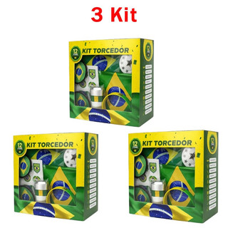 Combo Torcedor Bandeira Copa 2026 Adesivo Trompete Pintura Facial Bandeira Brasil Adesivo Vuvuzela KIT TORCEDOR — foto 3 — Achou Levou Brasil