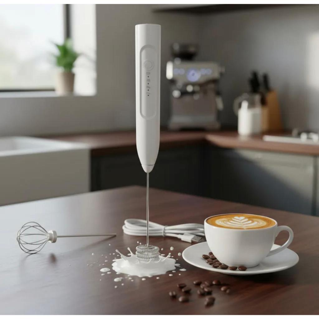 Mini Mixer Elétrico Misturador Batedor De Bebidas 2 em 1 Por