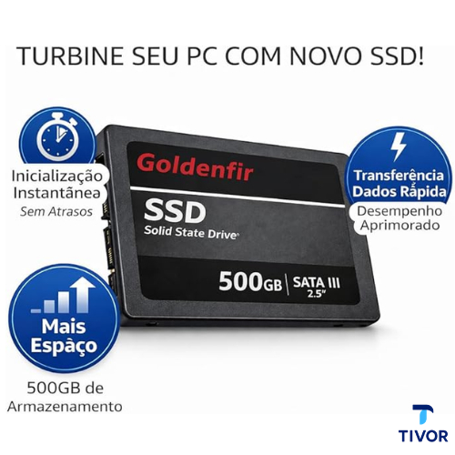 HD SSD 1TB Goldenfir 2.5 SATA III Alta Velocidade 550MB/s