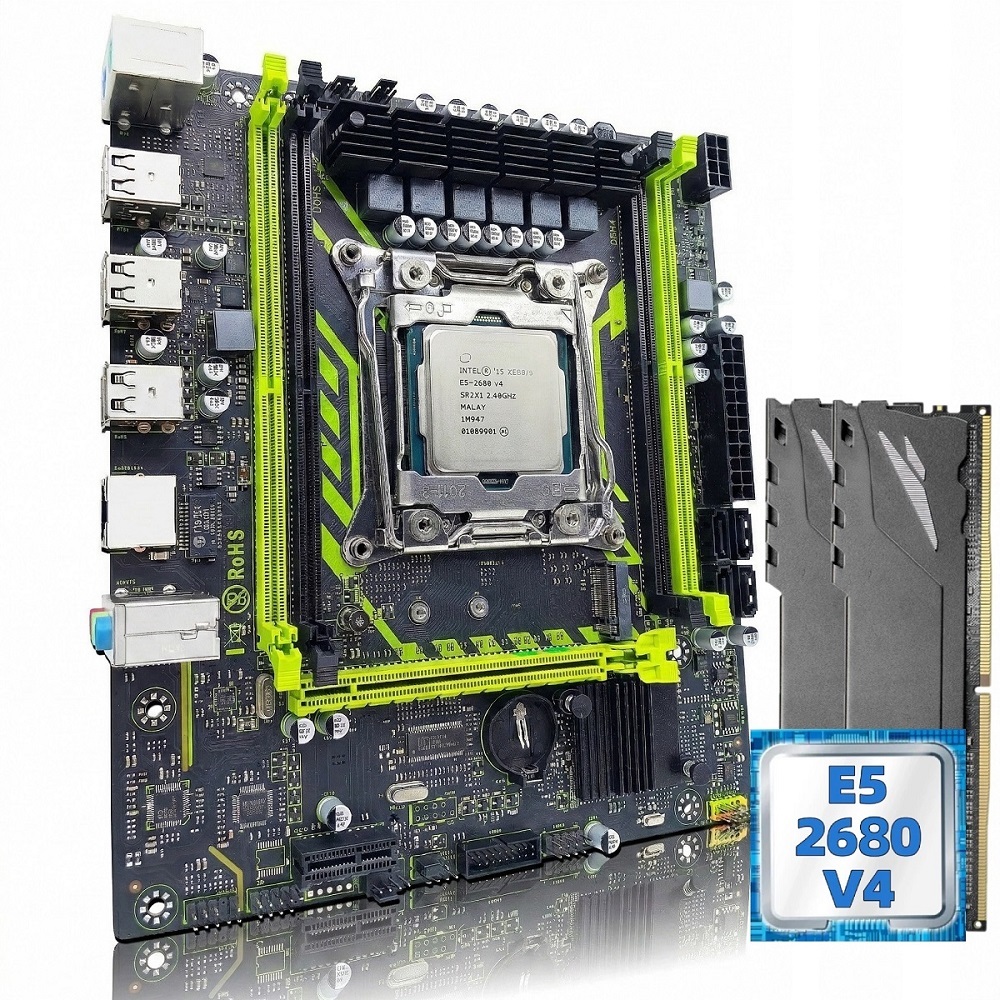 Kit x99 Placa Mãe Processador Intel Xeon 2680 v4 14 Núcleos Memória Ram ...
