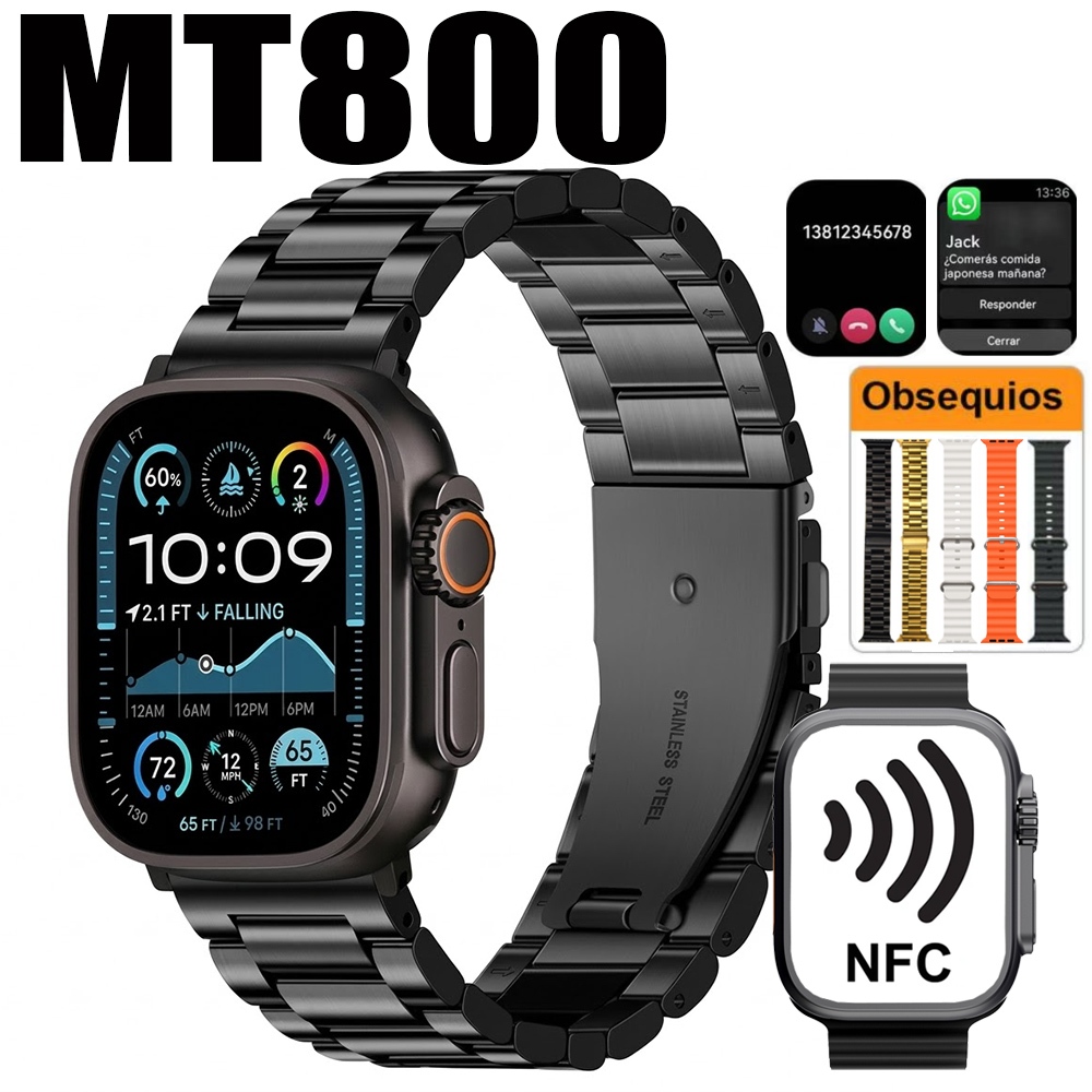 2026 Novo Smartwatch Watch MT800 Ultra 3 max Série 10 Super Amoled Prova D'Água Lançamento 49 mm