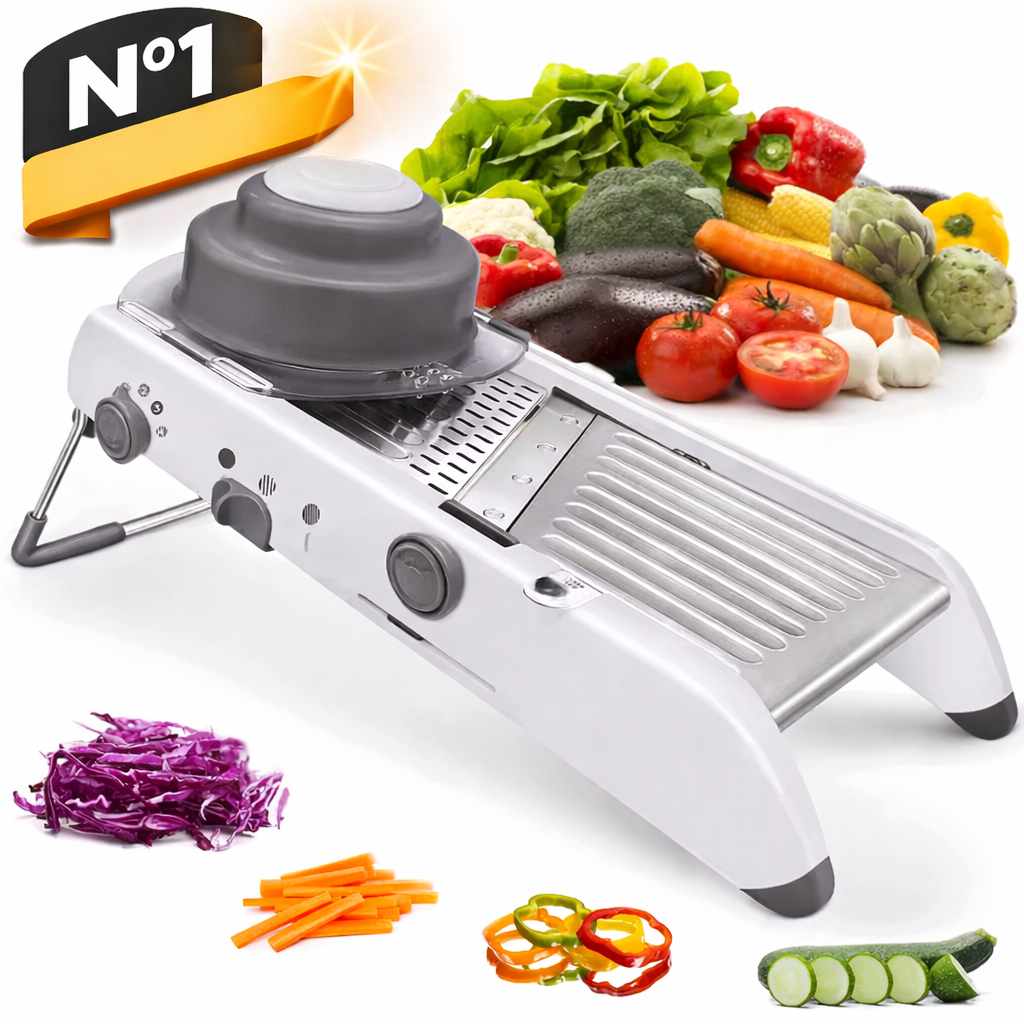 Mandolin Fatiador Cortador Profissional Inox 18 Tipos Fatiad