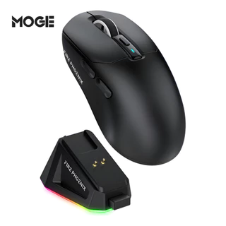 Mouse Gamer Sem Fio 24000 DPI PAW3311 RGB Bluetooth 2.4G | Fire Phoenix