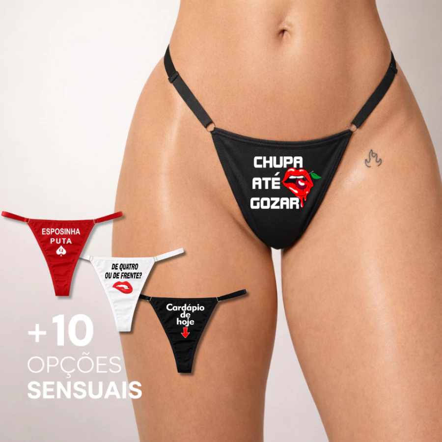 Braga Sensual con Frase Erótica Hilo Ajustable Premium