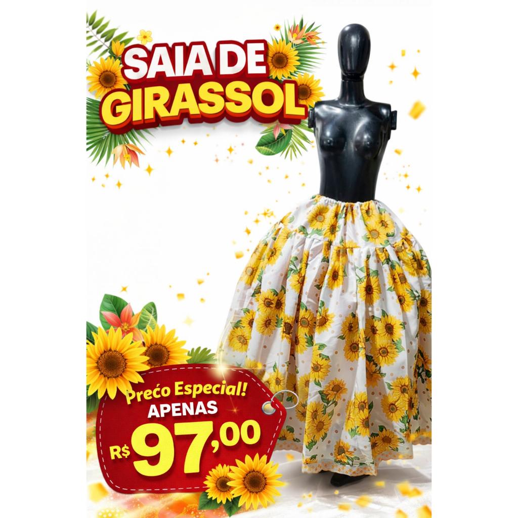 saia de oxofd girassol umbanda candomblé e quimbanda orixás e guias ...
