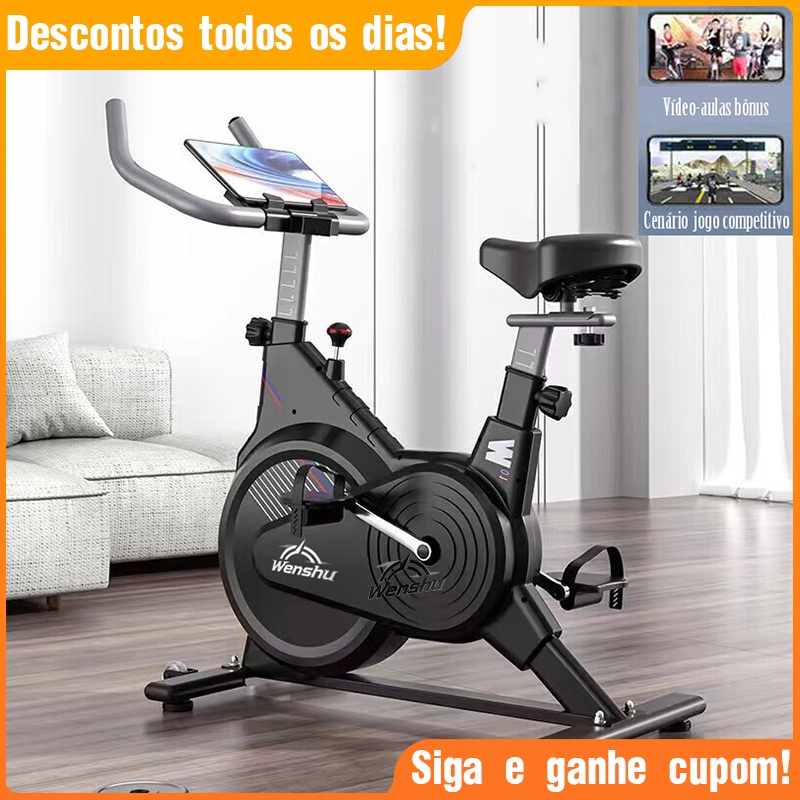 Bicicleta Fitness Ergométrica Silenciosa para Apartamento –Ajustável e ...