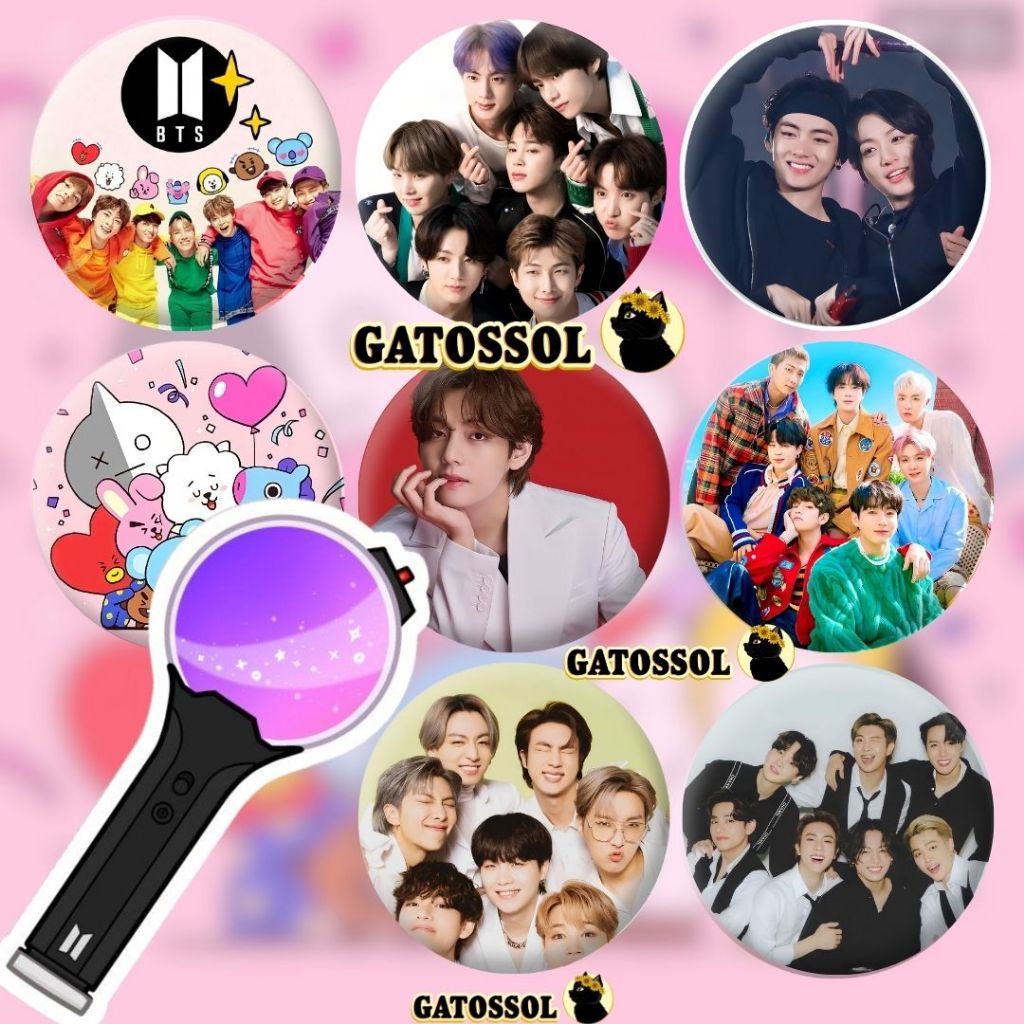 K-POP・アジア BTS EPILOGUE PIN BUTTON SET BTS Bottons e Chaveiros- K-POP 4,5 cm - Bottom/botton - Boton