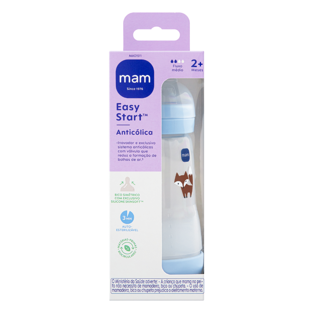 ②ハンドメイドmama Mamadeira Mam Easy Start 260ml Com Bico Nº2 2m+ Anticólica Auto