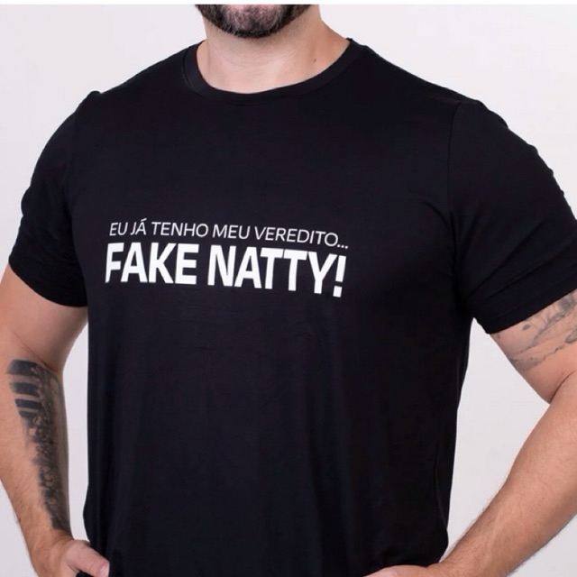 Camiseta Fake Natty! Rodrigo Goes falso natural masculina