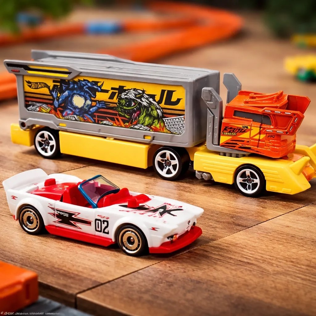 GALACTIC EXPRESS Super Rigs Hot Wheels Carrinho + Caminhão de
