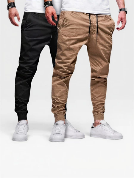 Calças Jogger Masculina Sarja ou Jeans Streetwear 4 Bolsos moda homem bonito
