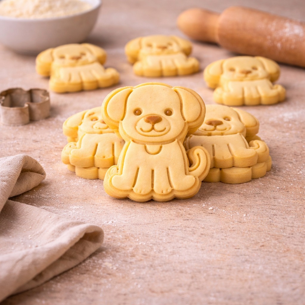 Cortador + Carimbo Tema Cachorro para Biscoito Pasta America