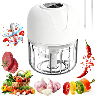Mini Processador Triturador Sem Fio Elétrico 250ML De Alimentos Para Legumes Alho Gengibre