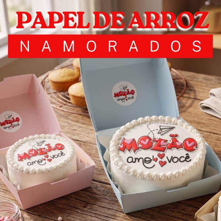 12 Papel de arroz misto namorados comestivel bento cake 9,5c