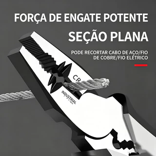 Alicate Universal Titanium Multifuncional Descascador Crimpador Corte Fio Eletricista F18