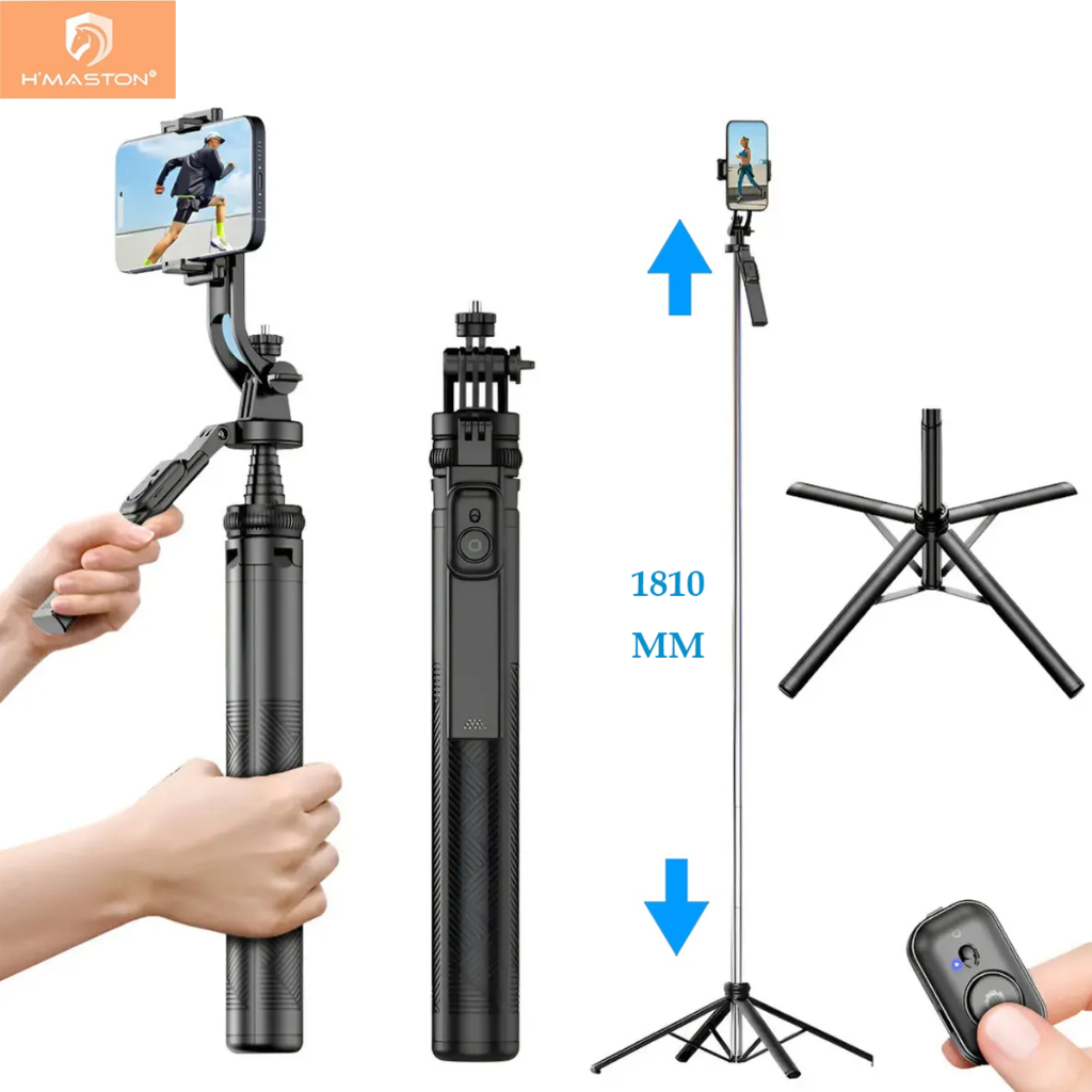 H'maston ZP-17 Bastão Tripé Pau De Selfie Para Celular Com