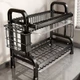 Escorredor Kitchen Rack Aço Inoxidável Organizador Louça Preto Pia Kitchen Rack Aço Ino