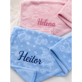 Manta/Naninha Infantil Bebê em fleece 3D Personalizada com nome(ENVIAR ...