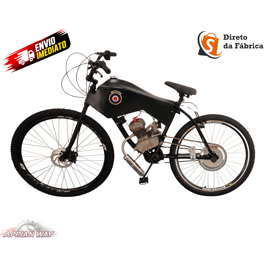 Bicicleta CAIÇARA Motorizada 80cc Aro 29 Spitfire Verde Kawazaki