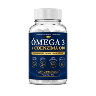 Ômega 3 + Coenzima Q10 | Suporte ao Coração, Energia e Ação Antioxidante | 60 Cápsulas
