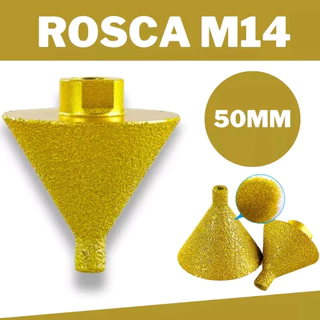 Broca De Chanfro Diamantada 38mm 50mm Rosca M14 M10 Esmerilhadeira