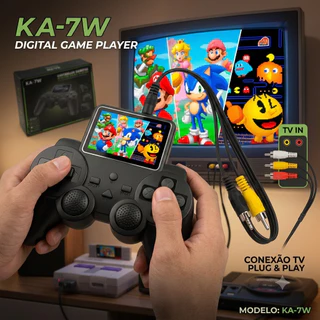 Controle Gamepad Digital Retrô 520 Jogos Clássicos Plug & Play para TV Modelo KA-7W