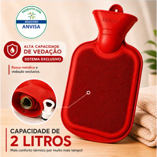 Bolsa de Água Quente 2L Bolsa Térmica Quente e Fria Cólica Bioland ANVISA Alta Vedação Borracha Natural