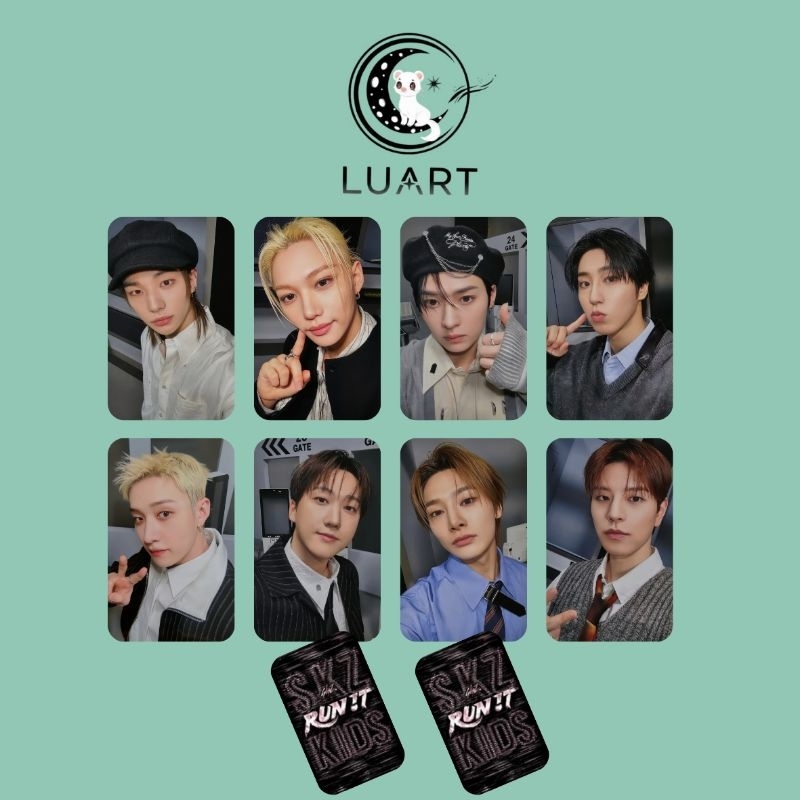 Stray Kids OT8 RUN IT TASY トレカ STAY 未コンプ Photocard Stray Kids RUN IT Fanmade Set 8 Cards SKZ Kpop 55x85mm