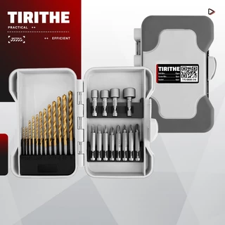 Kit 24 Peças Broca Espiral Revestida Titanio Bits Parafusadores Soquetes Hexagonais com Caixa para Furadeira Parafusadei