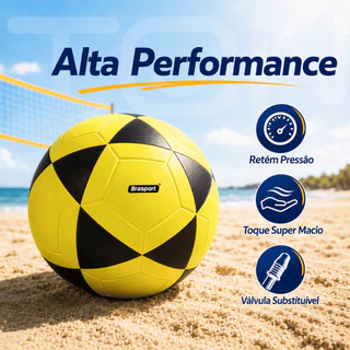 Bola de Futevôlei Altinha Tamanho 5 Macia Profissional para Praia Treino e Jogo 3 Cores