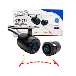 Câmera De Ré 170o Encaixe 2x1 Ahd Linha Dinâmica Htech Cr531