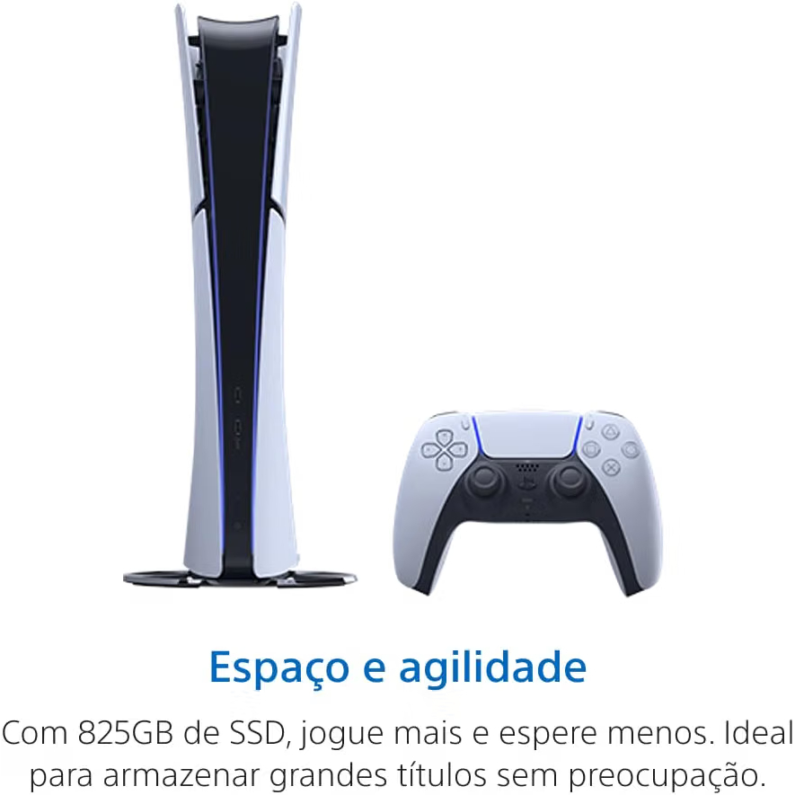 Console PS5 Slim 825GB Digital Edition + 2 Jogos - AstroBot + Gran Turismo 7 - 2114B — imagem 4