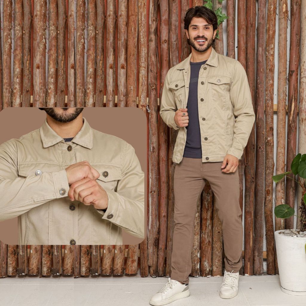 Jaqueta Masculina Sarja Collor Alta Qualidade Encorpada Moderna para Varias Ocasiões