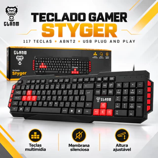 Teclado Gamer Styger - Clanm 117 Teclas Layout Abnt2