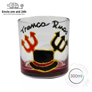 Copo Whisky Exu Tranca Ruas 300ml - Umbanda Candomblé Orixás