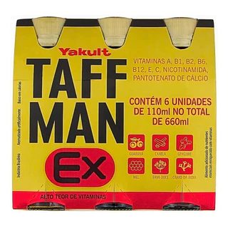 Kit 6 Taffman-EX Yakult Suplemento Alimentar Vitaminas 110ml