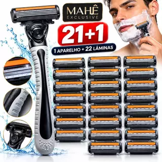 Kit Barbeador Prestobarba Unissex 21 Lâminas Refil + Aparelho