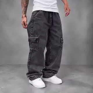 Calça Cargo Jeans Masculina Adulto