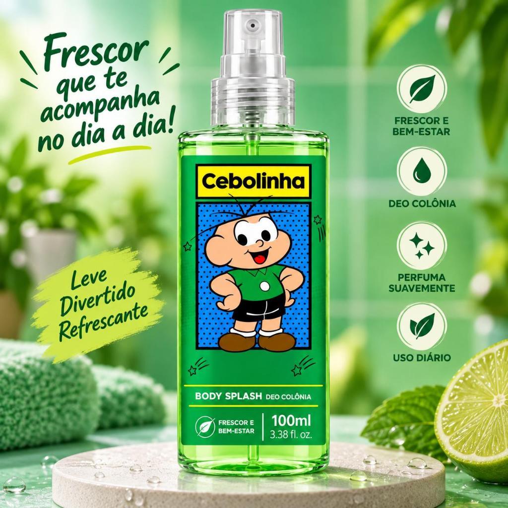 Perfume Infantil Cebolinha 100ml | Turma da Mônica Body Splash Plastico ...