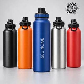 Garrafa Térmica Grande Personalizada 1,2L Academia Escritório Água